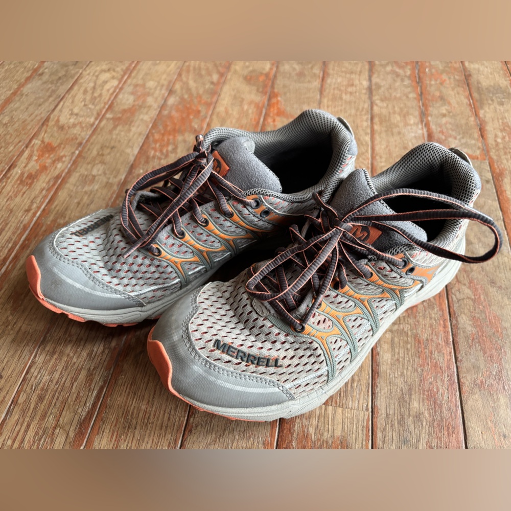Merrell Women's Athletic Shoes in Gray and Orange